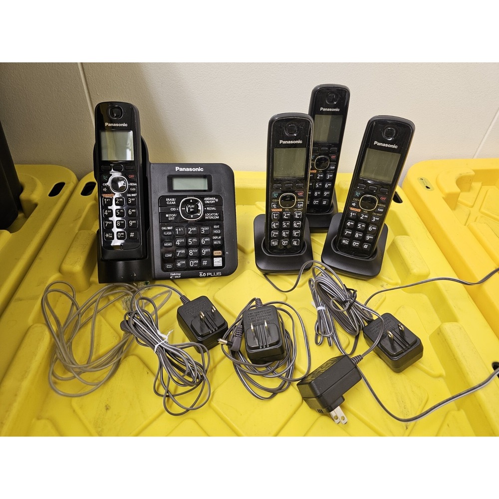 Panasonic KX-TG6644B 1.9 GHz 4 Handsets Wireless Cordless Phone DECT‎ 6
